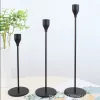 European-style candle stand ornaments, small candlestick table, romantic candlelight dinner three-piece set ornaments, wedding electroplated decorations details Picture